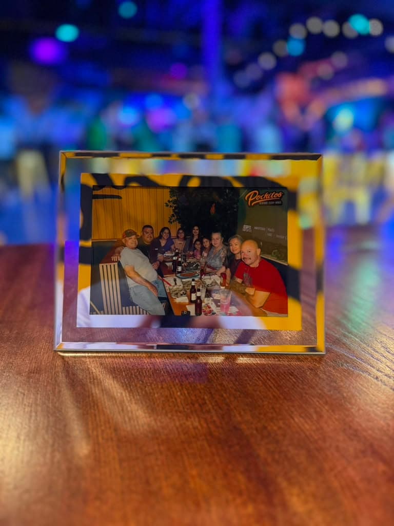Acrylic frame with family group